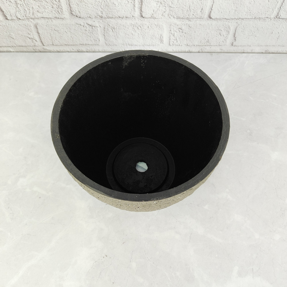 Горшок пластиковый 4,1 л 20*18*17 см серый Baizheng