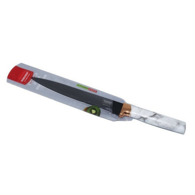 Нож нержавеющая сталь лезвие 20,3 см 32х3,3х2 см разделочный пласт ручка мрамор сер Bobssen Baizhen