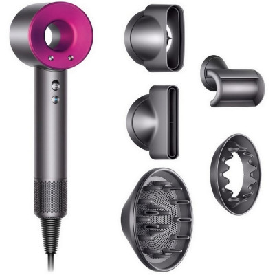 Фен 1600 Вт 2 скорости 4 насадки петелька под упак Maxtronic