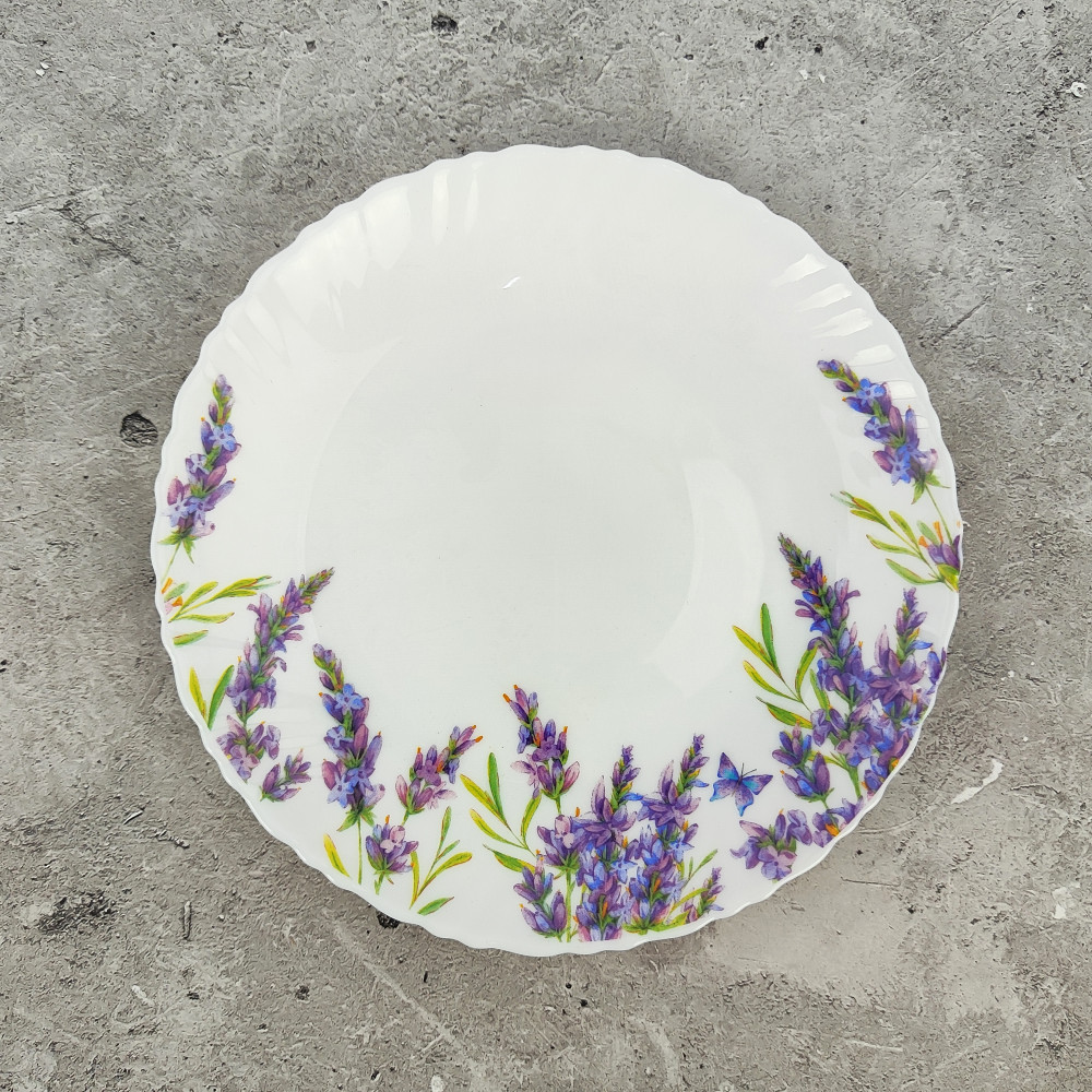 Тарелка стеклокерамическая десертная 19 см Lavender Коралл