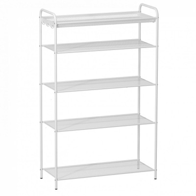 Подставка металлическая для обуви 5-ти ярусная 65х30х95 см белый Верона 25 ЗМИ