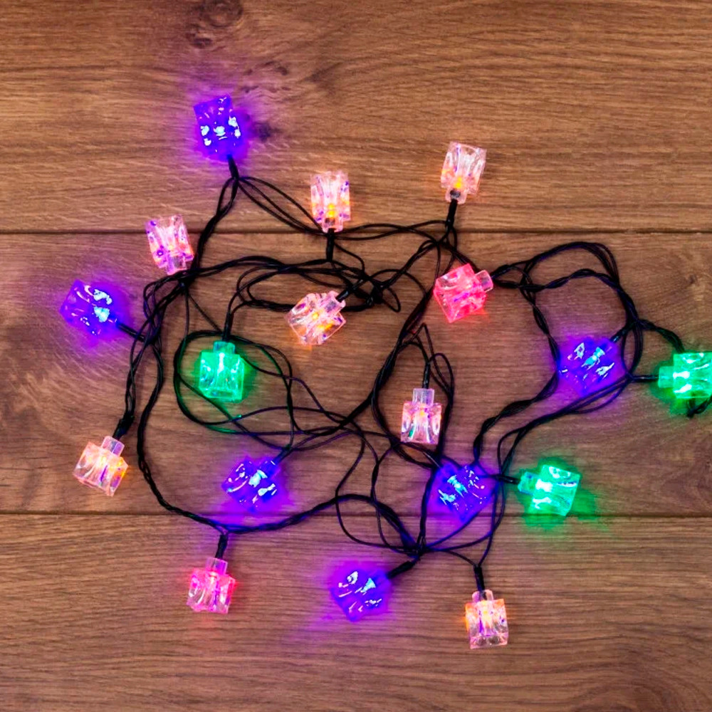 Гирлянда светодиодная  2,8 м 20 led 8 реж кубики мультиколор Neon-night