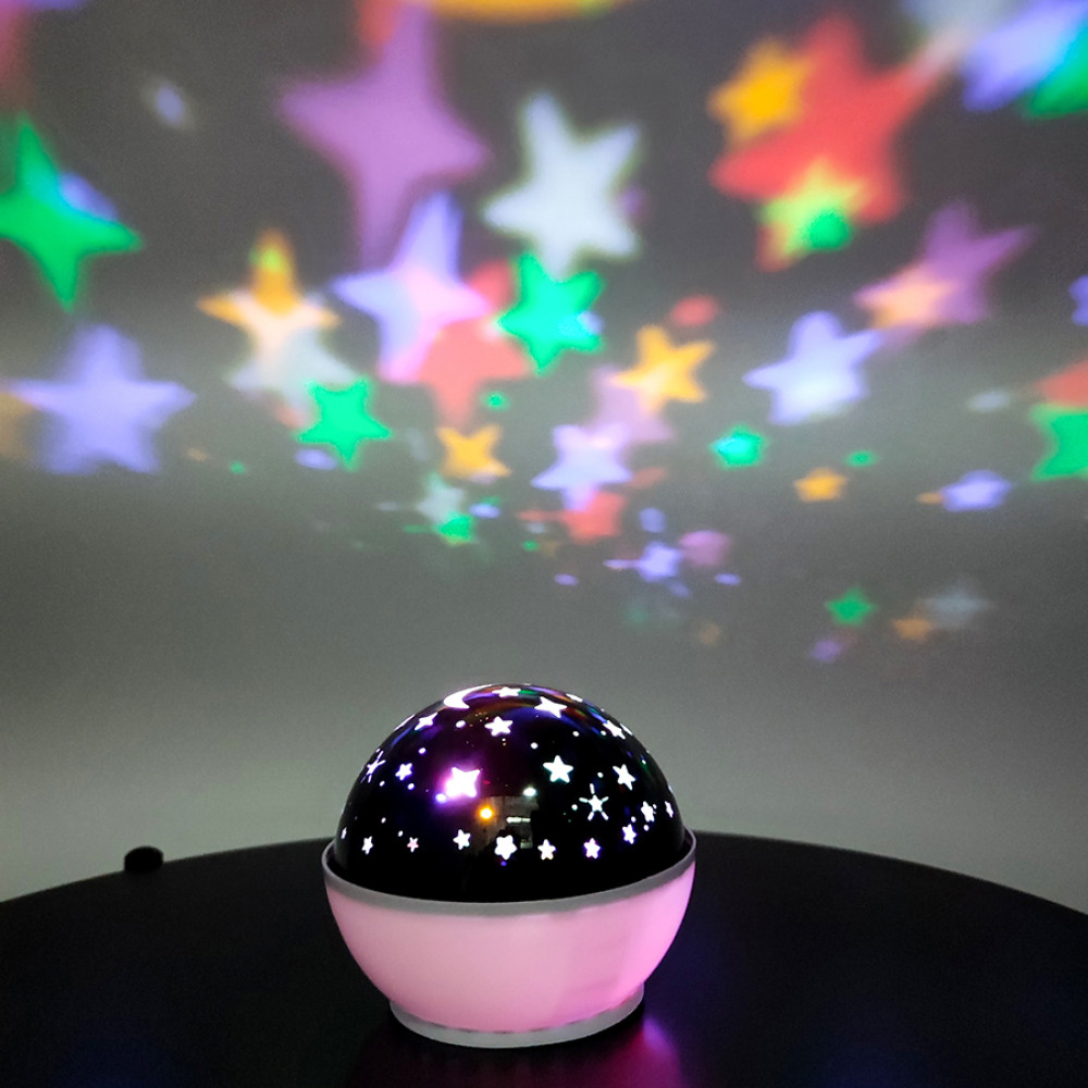 Диско шар светодиодный 220 В 10х8 см RGB авторежим 3 цвета Star lights