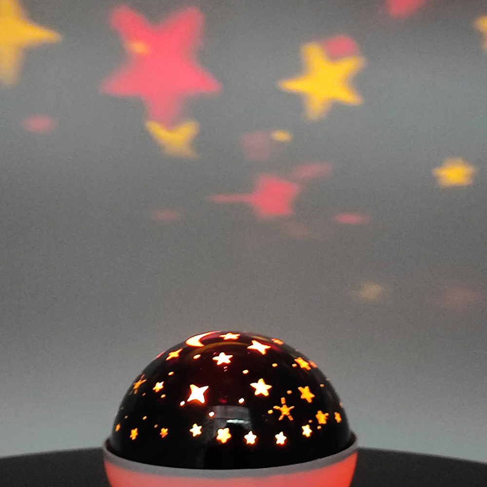 Диско шар светодиодный 220 В 10х8 см RGB авторежим 3 цвета Star lights