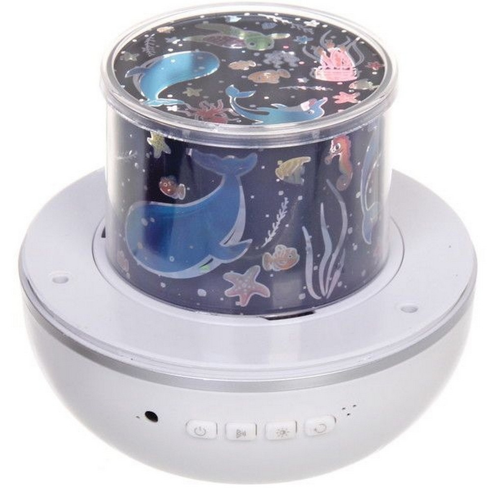 Диско шар 5 реж 6 картинок батарейки USB 4*АAА 3 цвета Fantasy Зайка