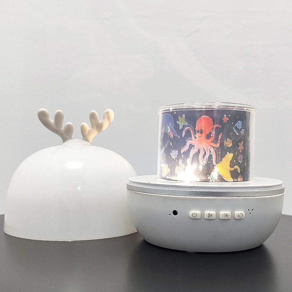 Диско шар 3 цвета 5 реж 6 картинок батарейки USB 4*АAА Fantasy - Олененок