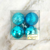 Мини картинка Набор пластиковых шаров d-5 см 4 шт голубой Микс фактур Серпантин