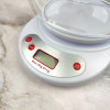 Мини картинка Весы кухонные электронные 5 кг 14х19,4х1,3 см дисплей белый KZ-E6 Baizheng