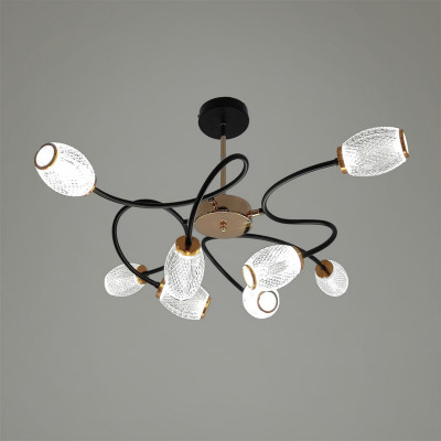 Люстра светодиодная 8 плафонов 89*27,5 см 24Вт 6000LM 15м2 3 цвета черный золото Baizheng Люстра светодиодная 8 плафонов 89*27,5 см 24Вт 6000LM 15м2 3 цвета черный золото Baizheng