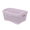 Мини фото Корзина пластиковая 295х220х140 мм с крышкой пепел розы Ромбики M Альт-Пласт