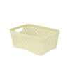 Мини фото Корзина пластиковая 250х180х105 мм без крышки ваниль Ромбики S Альт-Пласт