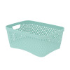 Мини фото Корзина пластиковая 290х210х120 мм без крышки мята Ромбики M Альт-Пласт