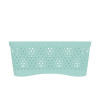 Мини картинка Корзина пластиковая 290х210х120 мм без крышки мята Ромбики M Альт-Пласт