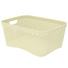 Мини фото Корзина пластиковая 330х240х145 мм без крышки ваниль Ромбики L Альт-Пласт