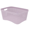 Мини фото Корзина пластиковая 330х240х145 мм без крышки пепел розы Ромбики L Альт-Пласт