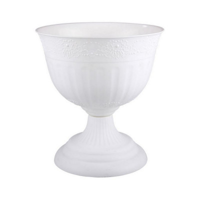 Вазон пластиковый 18 л 40х40х43,5 см ножка белый Венеция Альтернатива