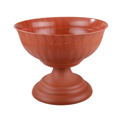 Вазон пластиковый 18 л 40х40х43,5 см ножка коричневый Венеция Альтернатива