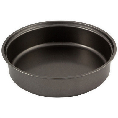 Форма стальная 24х5,9 см для выпечки круглая антипригарное покрытие серый Disco Mallony