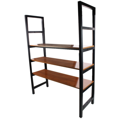 Стелаж металлический 3-х ярусный 80х30х108 см дерев полки Baizheng