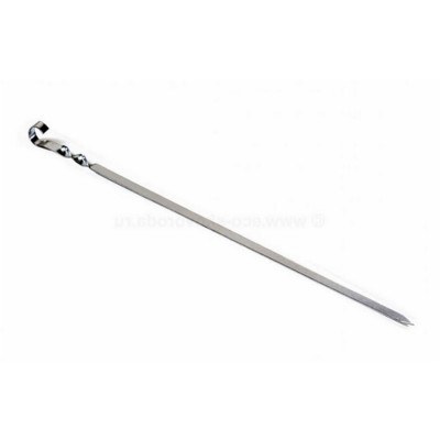 Шампур нерж сталь плоский 65*2 см толщина 3 мм для люля-кебаб рабочая часть 45 см виток ручка Шампур нерж сталь плоский 65*2 см толщина 3 мм для люля-кебаб рабочая часть 45 см виток ручка