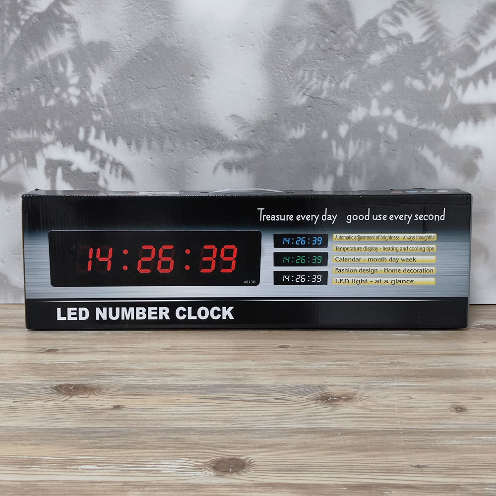 Часы электронные настольные 16х5,5 см led дисплей BZ-GH712 Baizheng