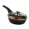 Мини фото Сковорода алюминиевая 28 см стекл крышка под упак Бриллиант Brown Горница