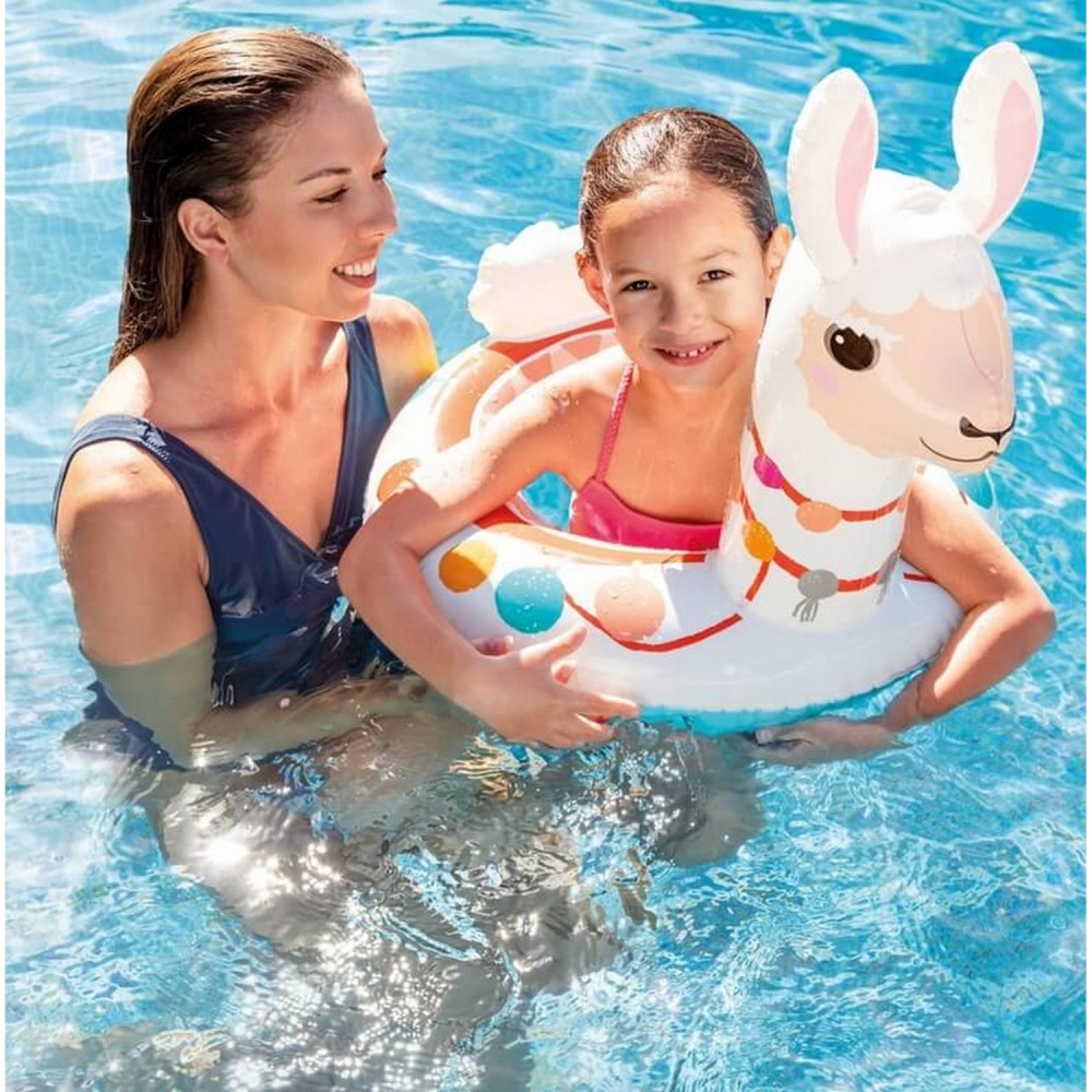 Круг для плавания 107*58 см 3-6 лет микс Животные Intex