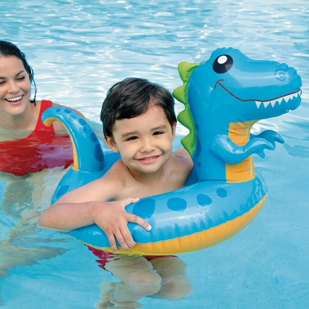 Круг для плавания 107*58 см 3-6 лет микс Животные Intex