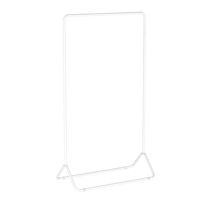 Вешалка металлическая гардеробная 82,5х42х150 см белый Радуга 3 ЗМИ