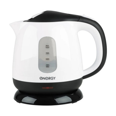 Чайник пластиковый электрический 1 л 1,1 кВт бело-черный Е-275 Energy