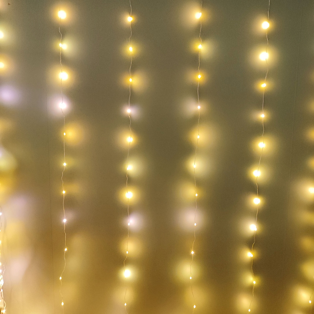 Гирлянда светодиодная 3*3 м 200 led занавес пластик медь мультицвет NP-1296 Fex