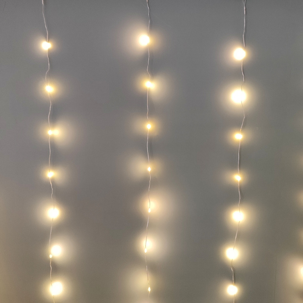 Гирлянда светодиодная 3*3 м 200 led занавес пластик медь мультицвет NP-1296 Fex