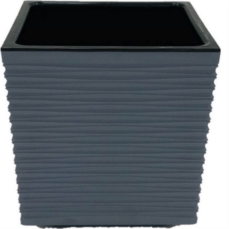 Кашпо пластиковое  3 л с дренажным вкладышем светло-серый Стиль Ангарск