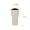 Мини картинка Кашпо пластиковое напольное 25 л 290*290*575 мм со вставкой 5 л св бежевый Оазис Альтернатива