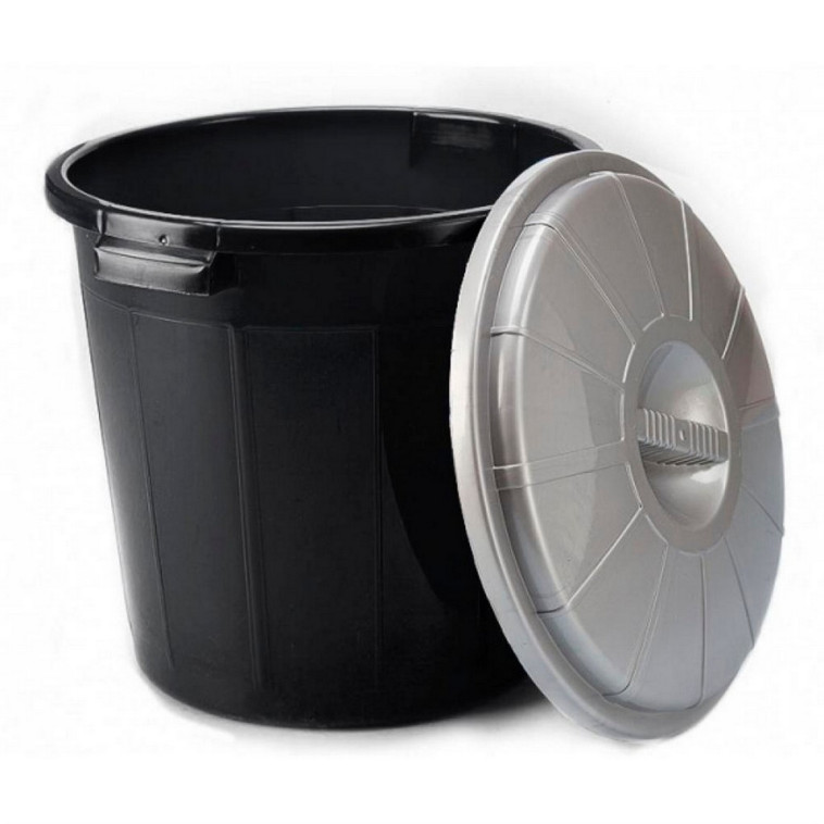 Бак пластиковый  50 л с крышкой черный Ангарск