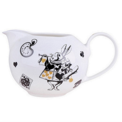 Сливочник фарфоровый 430 мл под упак Безумное чаепитие Коралл