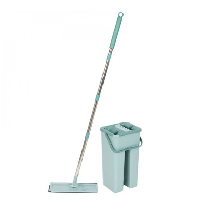 Набор ведро 6 л + швабра 117 см насадка микрофибра 32х12 см Clean hands Рыжий Кот