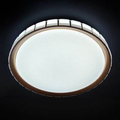 Светильник потолочный светодиодный 50*8см 36Вт 3600Лм 15м2 пульт золото Baizheng