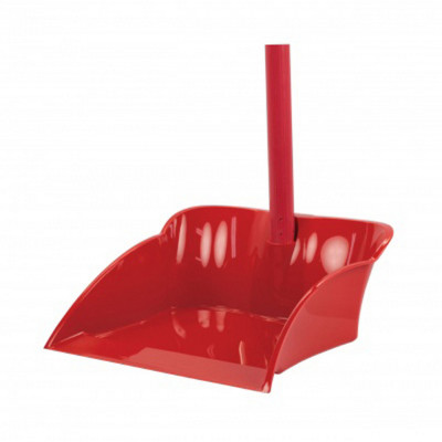 Совок пластиковый для уборки 28х25х71 см с черенком микс Альтернатива