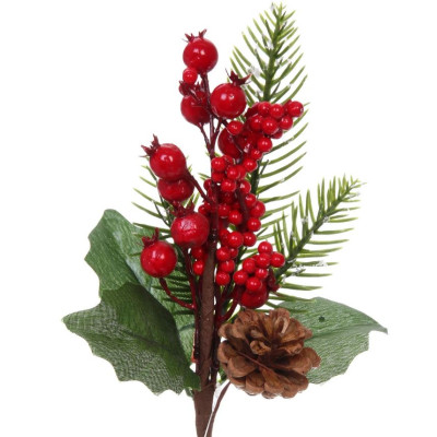 Ветка декоративная 25 см золото Лесная симфония