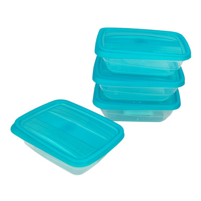 Набор пластиковых контейнеров 4 шт прямоуг бриз 500 мл Fresco Виолет Набор пластиковых контейнеров 4 шт прямоуг бриз 500 мл Fresco Виолет