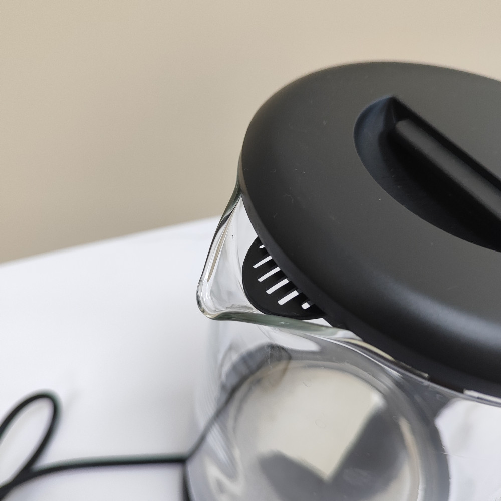 Чайник стеклянный электрический 1,8 л 1,5 кВт подсветка черный Maxtronic