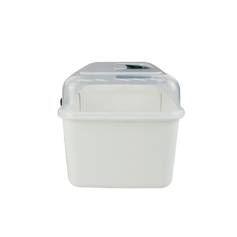 Фото Органайзер пластиковый  260х160х140 мм для мелочей с крышкой на защелках белый Baizheng