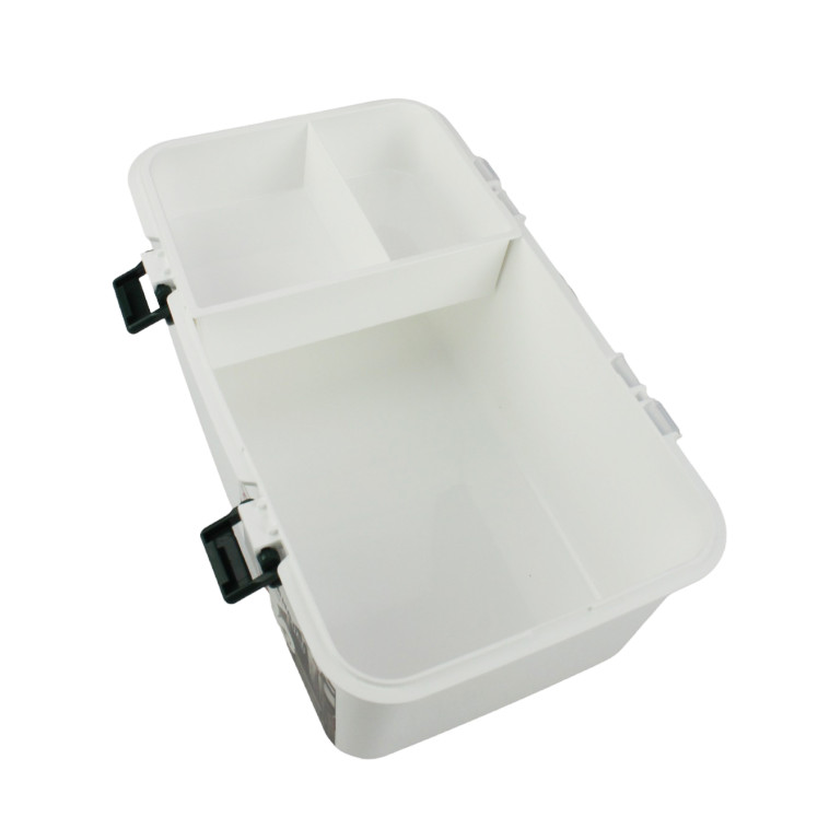 Изображение Органайзер пластиковый  260х160х140 мм для мелочей с крышкой на защелках белый Baizheng