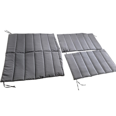 Подушка-чехол металлической мебели 2+1 шт на стулья 90*53 см диван 105*90 см серый Grower