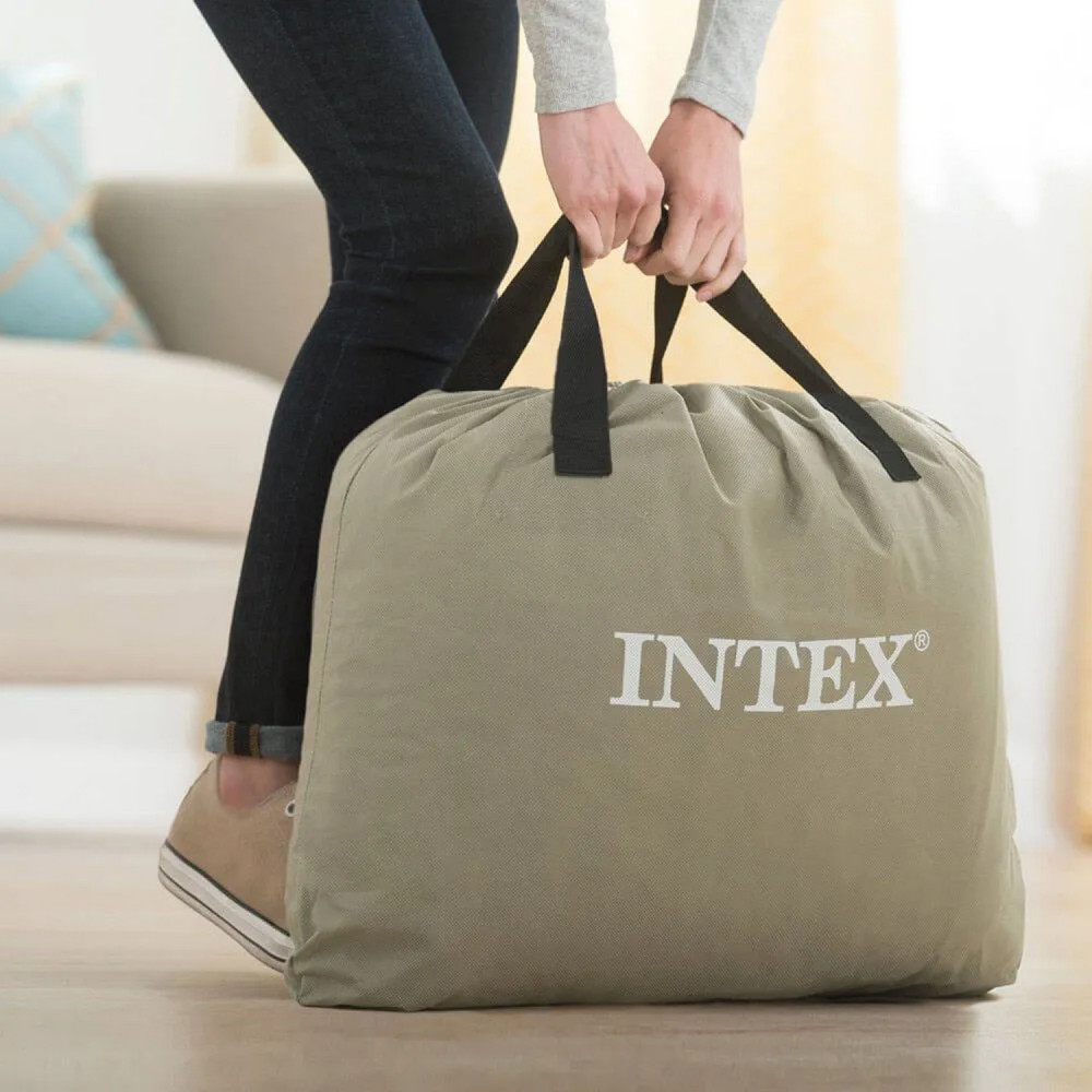 Матрас надувной 191*99*30 см встроенный насос Intex