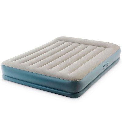 Матрас надувной 203*152*30 см встроенный насос Intex