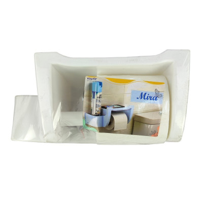 Полка пластиковая для туалета 26,1х12,9х12,3 см снежно-белый Mira Berossi Полка пластиковая для туалета 26,1х12,9х12,3 см снежно-белый Mira Berossi