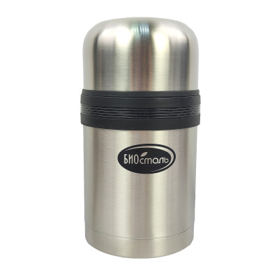 Термос нержавеющая сталь  0,75 л широкое горло 2 чаши ручка Классик Биосталь