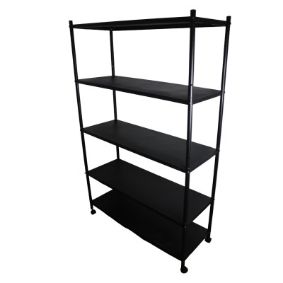 Стелаж металлический 4-х ярусный 100х40х152 cm на колесах черный Baizheng Стелаж металлический 4-х ярусный 100х40х152 cm на колесах черный Baizheng